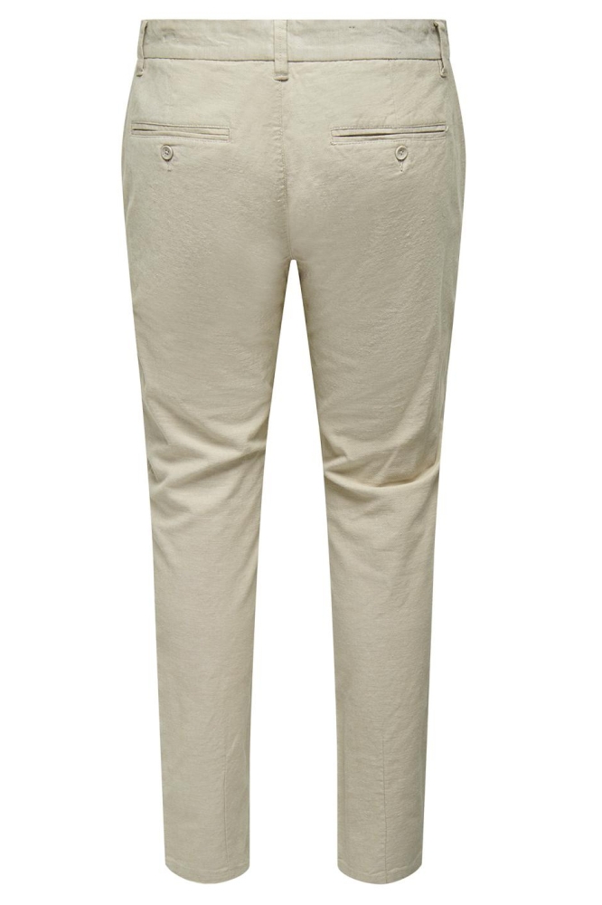 ONSMARK TAP 0011 COTTON LINEN PANT 22024937 CHINCHILLA